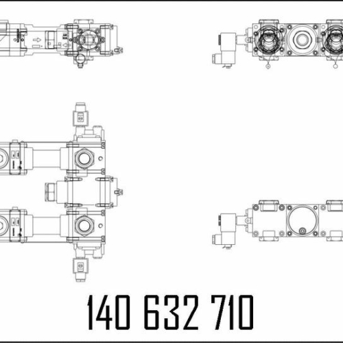 140632710 - METER BLOCK.EM 2 CHANNEL,INLETS. INTERNAL, OUTLET.R+L, S MPD OR/MR 8/4/8